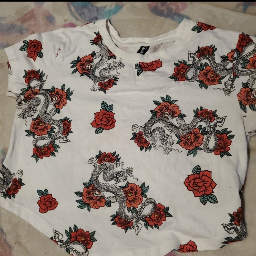 Dragon Crop Top size Large